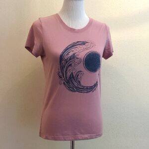 Aeropostale Free State Pink Wave Graphic Women's TShirt Large